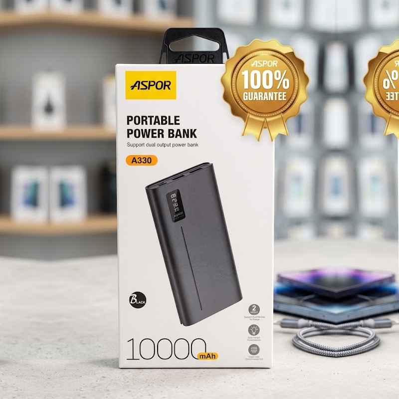 Aspor A330 10,000mAh Portable Power Bank