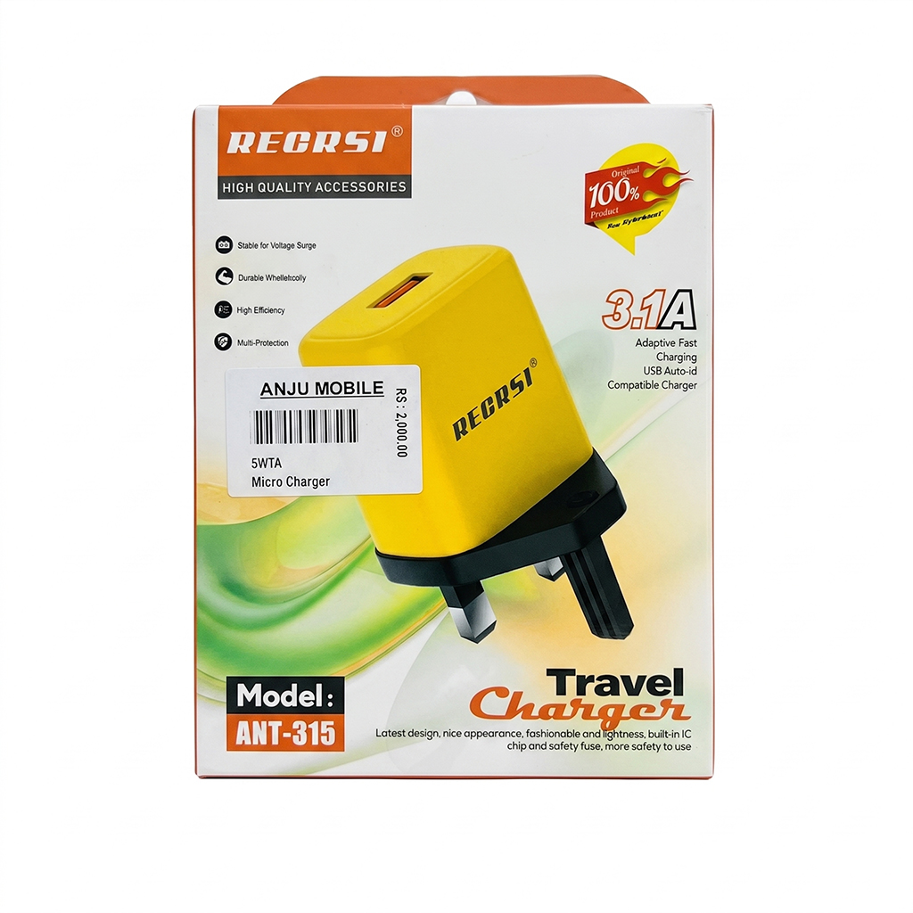 RECRSI Travel Charger (Model: ANT-315)